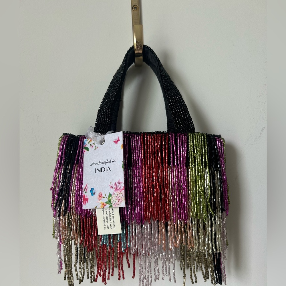 Handcrafted Multicolor Beaded Women's Bag